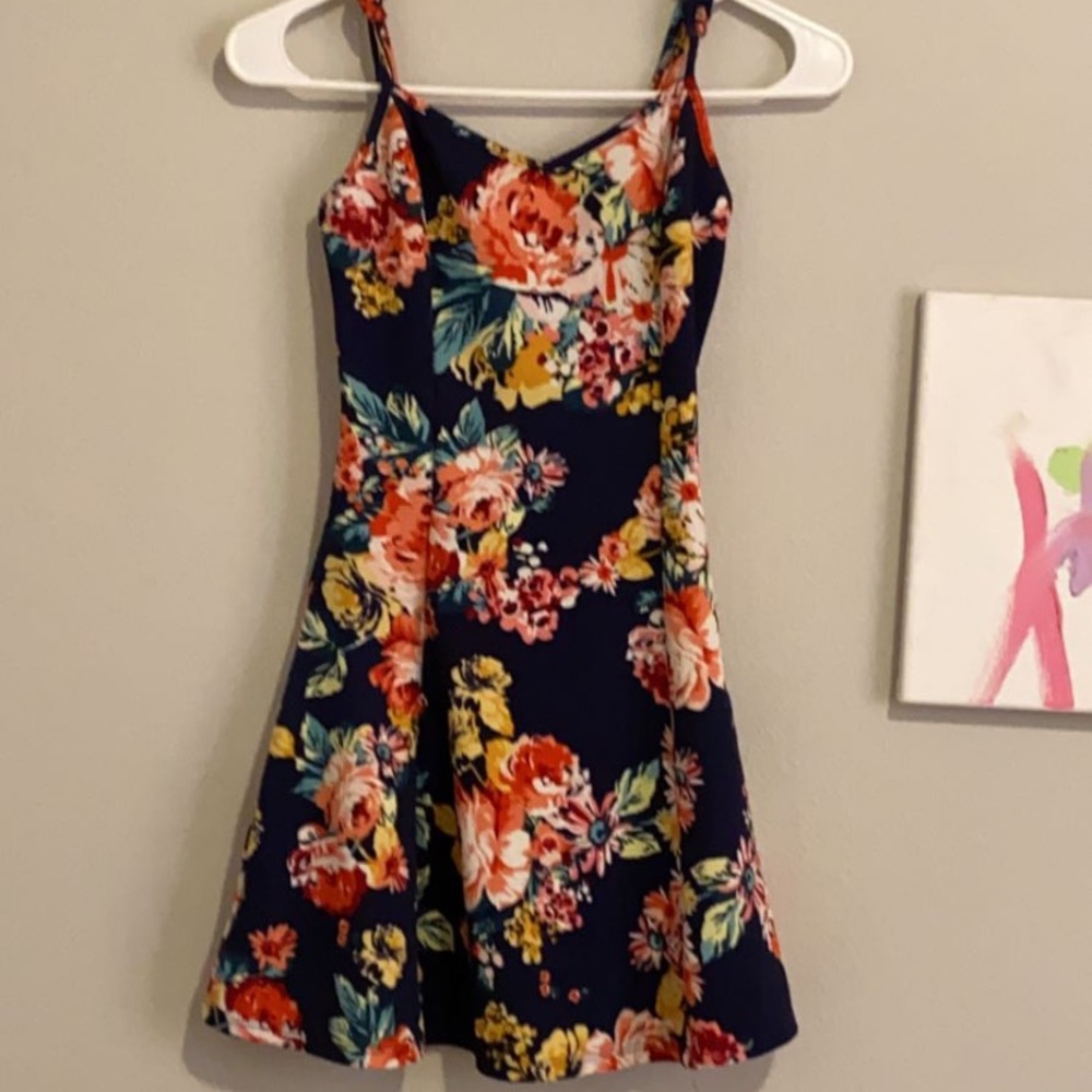 Floral spaghetti strap dress size small